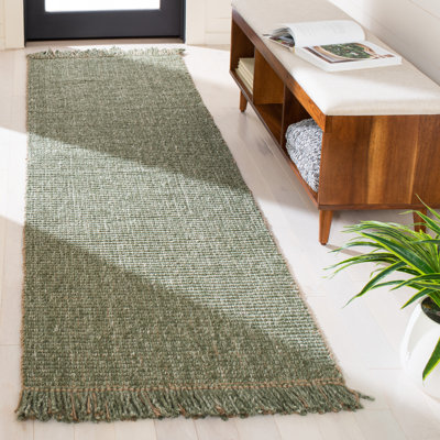 Tapis de couleur unie performance tissé à la main Pulcherie
