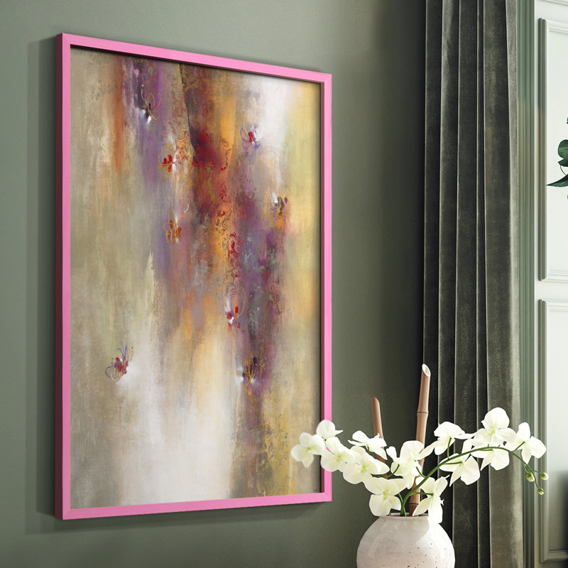Scarlet Summer Framed Print - Solid Wood, Pink Single Picture Framed, 10" H x 8" W