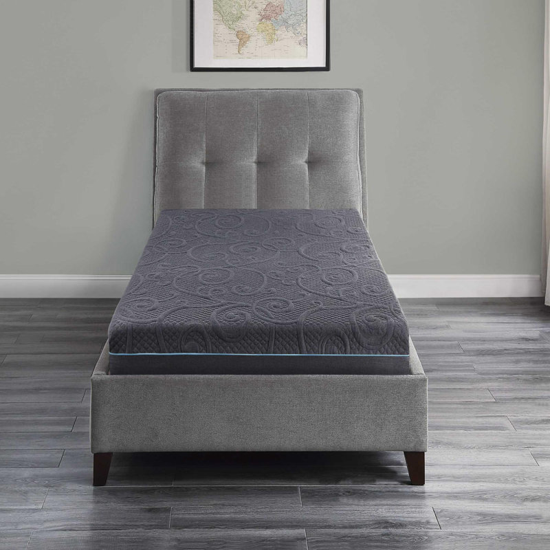 Matelas de lit hybride en mousse viscoélastique imprégnée de gel, 8", Lit simple