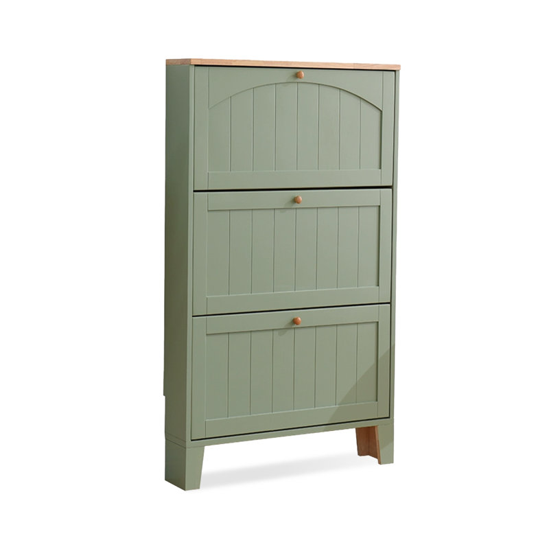 Green Solid wood Shoe Storage