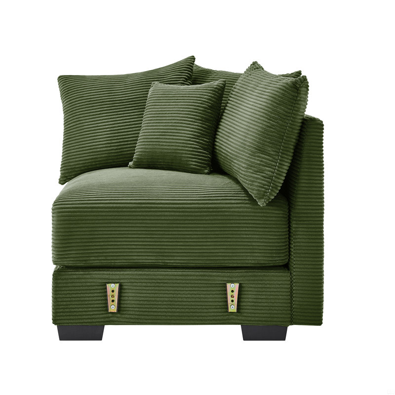 28 Corner Sofa W/Pillows Corduroy