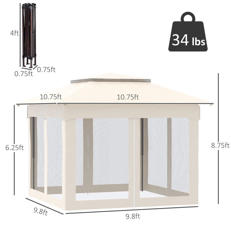 1 ft. W x 1 ft. D Metal Dome Gazebo