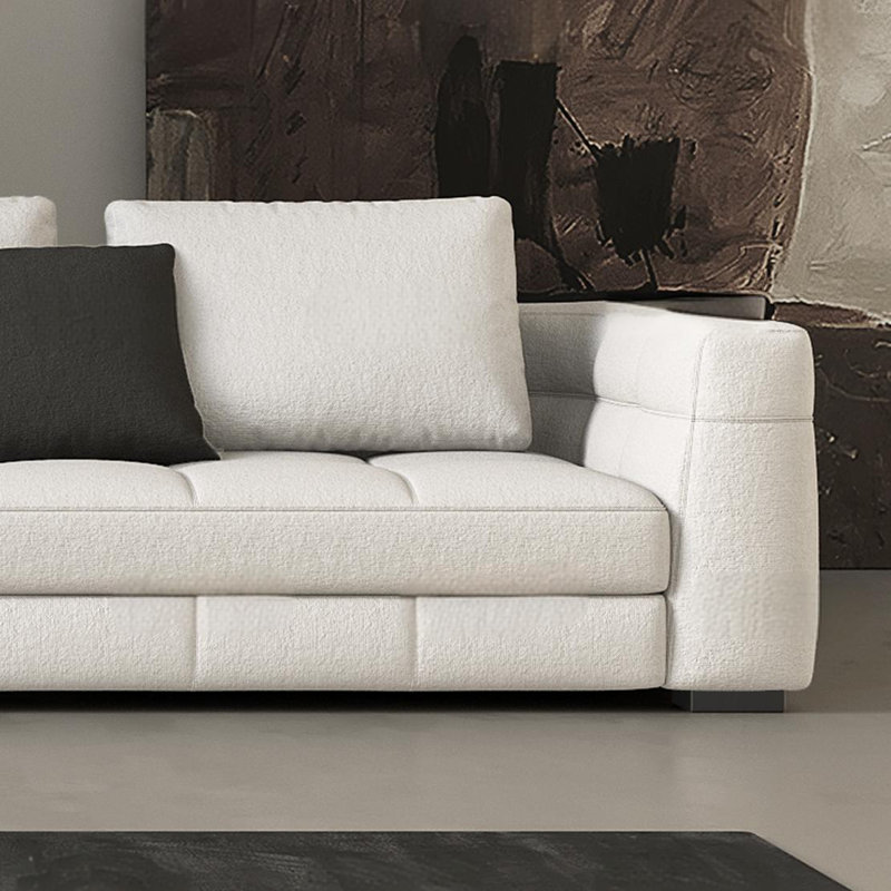 Grand canapé plat minimaliste en tissu