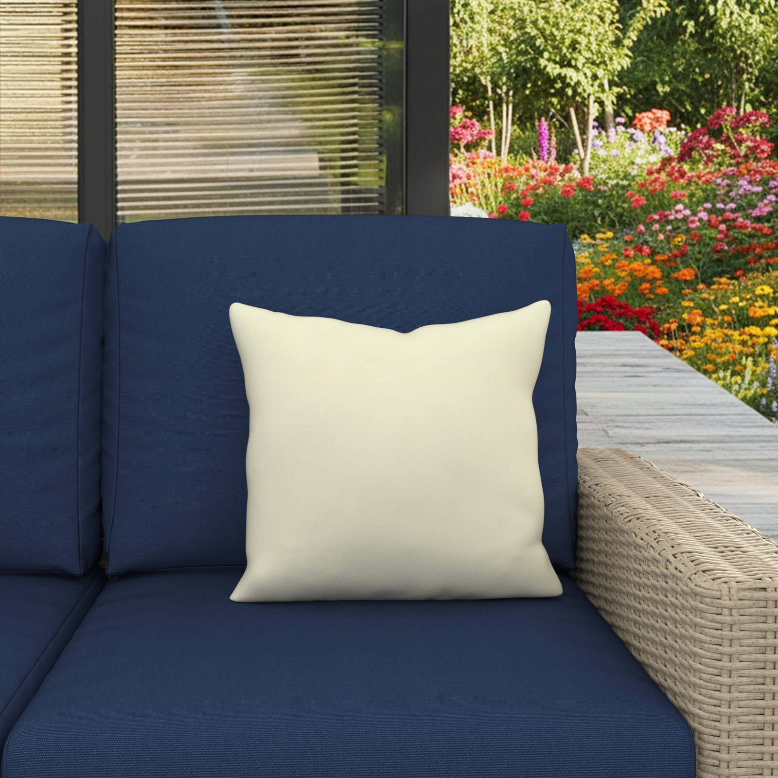 Indoor/Outdoor Throw Pillow, Square 18", Canvas Canvas Sunbrella® Canvas