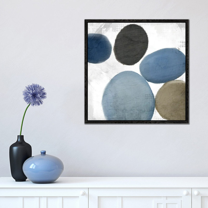 Geo Round I by Kimberly Allen - Print on Canvas, Black Framed, 45.72 cm H x 45.72 cm W