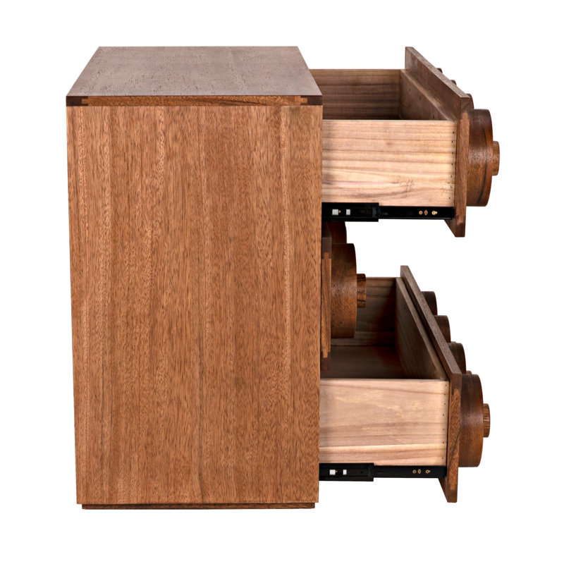 3 - Drawer Solid Wood Dresser, Dark Walnut