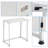 Neaton White Metal Base Folding Writing Desk for Home Office