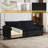 Shugar 90" W Corduroy Modular Sofa with Two Ottomans-1921228264