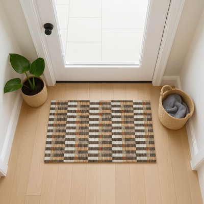 Machine Washable Indoor/Outdoor Chantille ACN2548 Geometric Rug