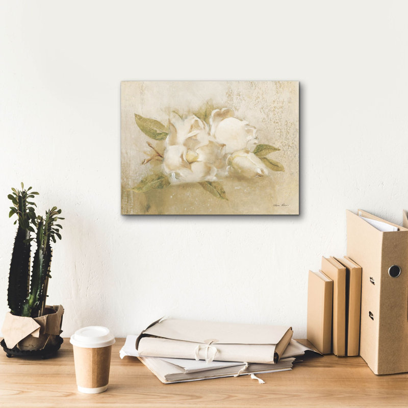 «Magnolia 4» par Cheri Blum, art mural sur toile, H 12 po x l 16 po x P 0,75 po