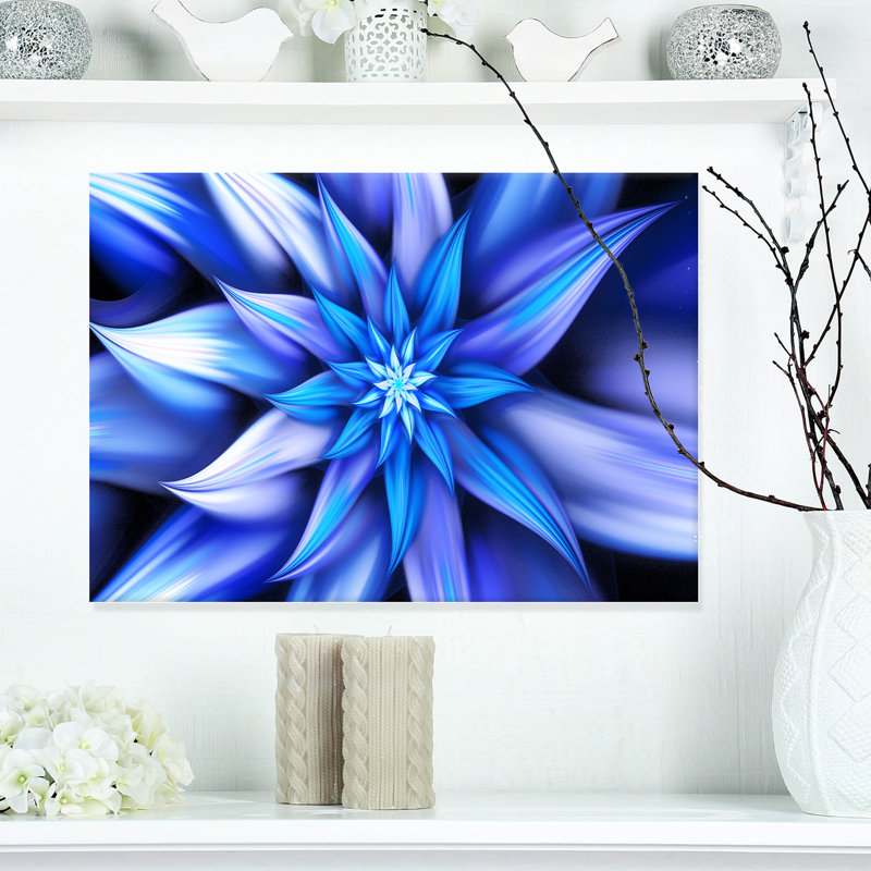 " Dancing Blue Flower Petals ", 12" H x 20" W x 1" D