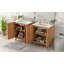 Ensemble de meuble-lavabo 59,8 po avec lavabo en céramique, style américain traditionnel, pieds en bois, structure en panneau de fibres à densité moyenne, portes à fermeture en douceur avec tablette réglable en forme de U, patins en plastique
