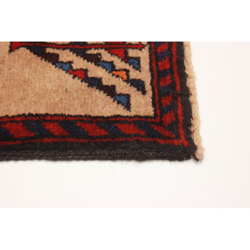 Tapis brun clair Teimani 2 pi 10 po x 4 pi 8 po