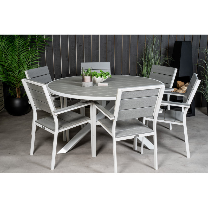 Akia 6 - Person Patio Dining Set with Round Table