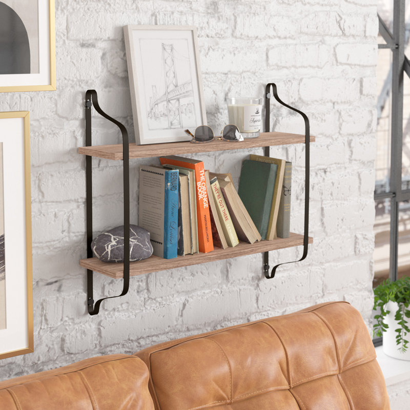 Alaina 2 Piece Floating Shelf with Live Edge