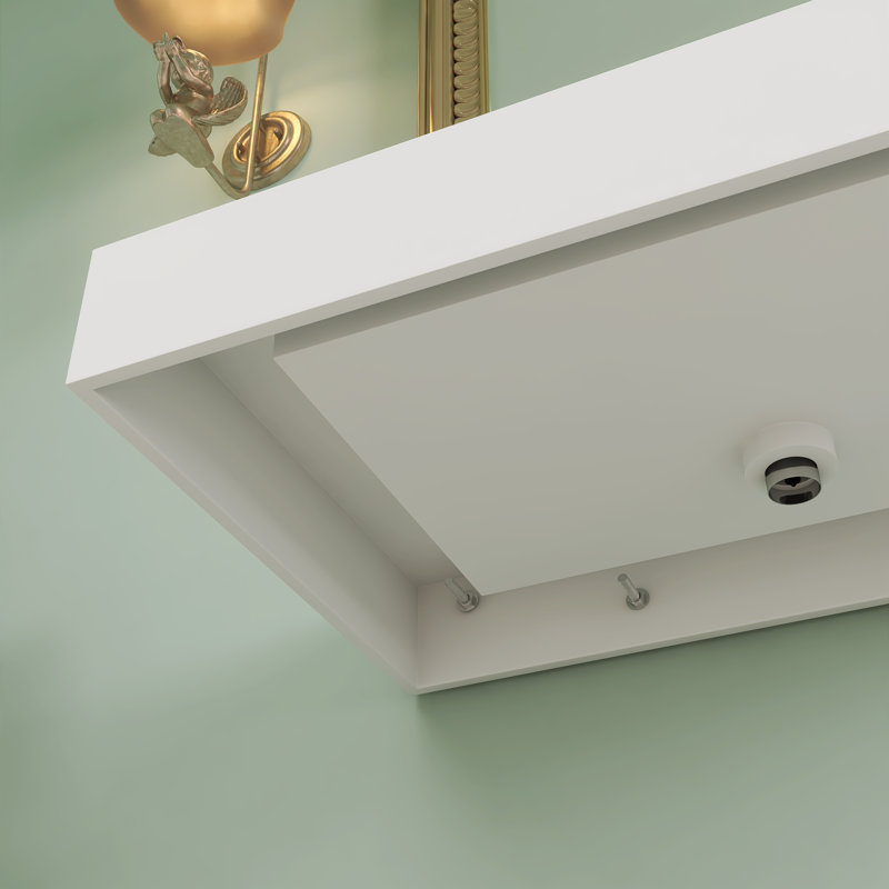 Lavabo de salle de bain mural rectangulaire 30 po blanc mat