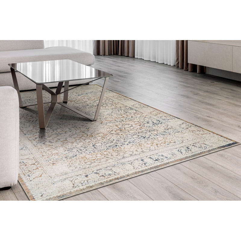 Hilburn 16659-199 IVORY/MULTI, Rectangle 2'7" x 4'11"