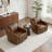 Bronnen Big And Wide Upholstered Coffee Faux Leather Cushion Swivel Armchair with Removable Back and Seat Cushion (Set of 2)-123474212