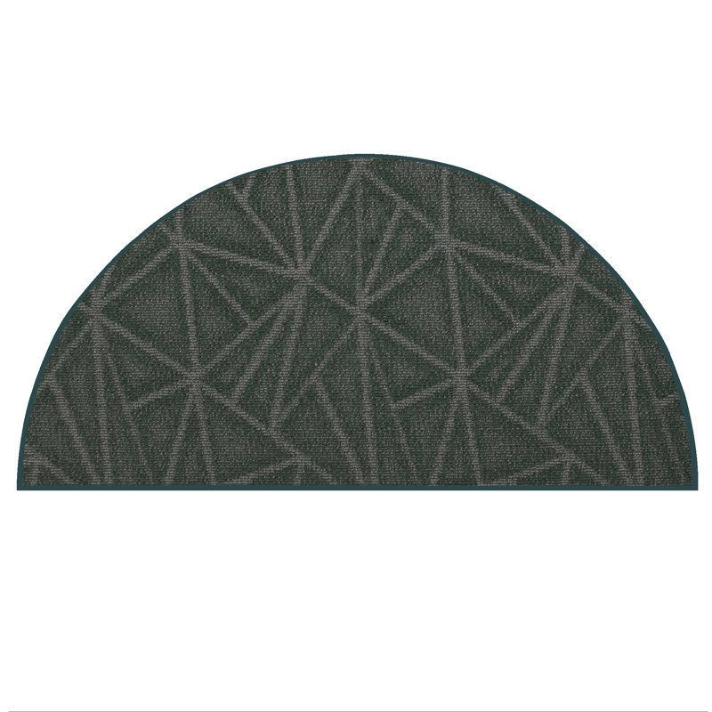 Tapis noir Power Loom, Demi-cercle 30 po x 60 po