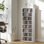 Étagère de rangement multimédia à 8 niveaux pour DVD avec tablettes réglables blanc