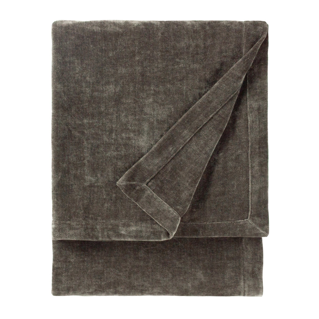 B&Q - Heavy Chenille Velvet ThrowCharcoal150 X 200Cm - Image 2