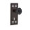 Craftsman Plate with Decorative Keyhole and Crystal Black Door Knob