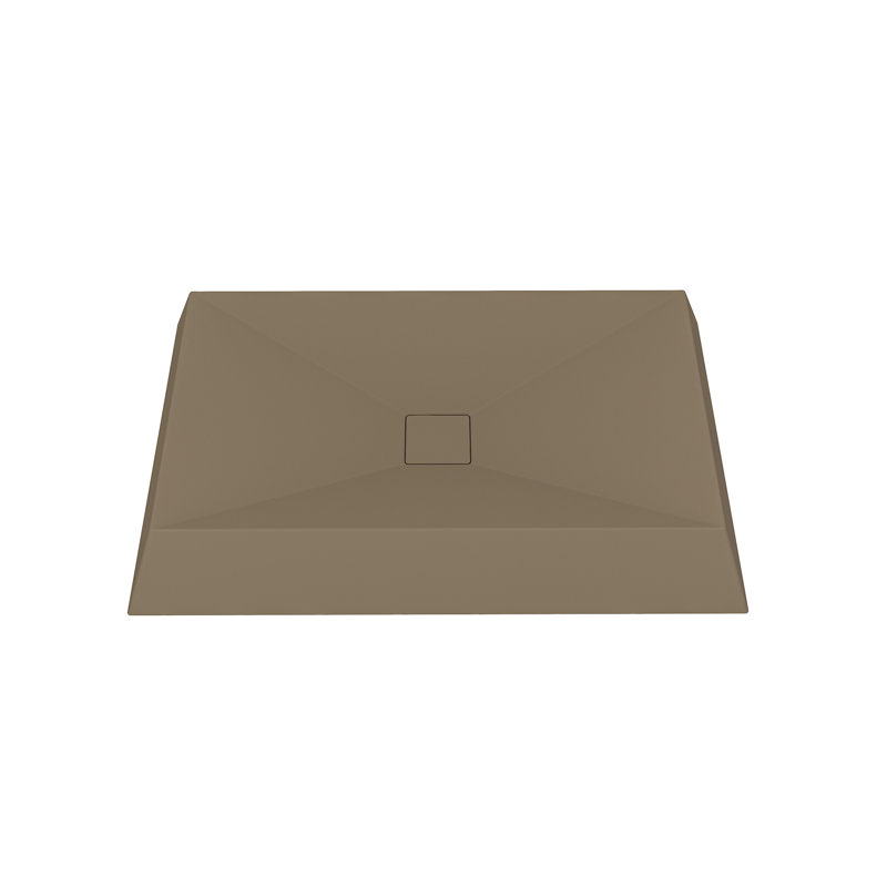 CASAINC Maple 18.5'' Concrete Rectangular Bathroom Sink, Black Earth