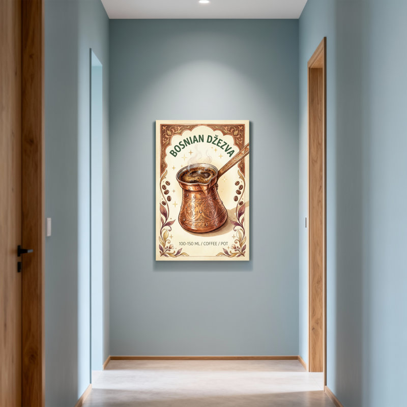 Motif de cafetière Fashion Bosnian Džezva, H 48 po x l 32 po