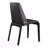 Saddle Leather Dining Chair Upholstered Side Chair With Padded Seat, Armless Vanity Chair With Metal Frame For Dining Living Room Vanity Office, Black-841651803