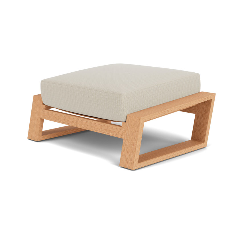 Pursuit Rectangle Outdoor Ottoman Patio Ottoman, Beach Natural