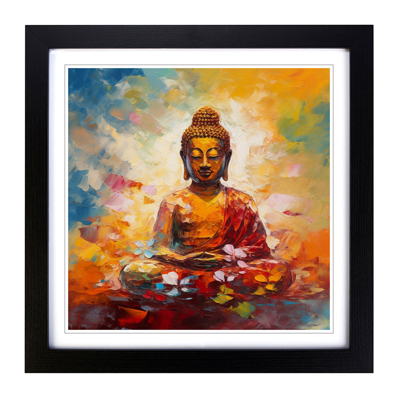 Single Picture Frame Print on Wood, Black