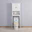 Armoire de rangement pour salle de bain en bois au-dessus de la toilette avec tablette réglable