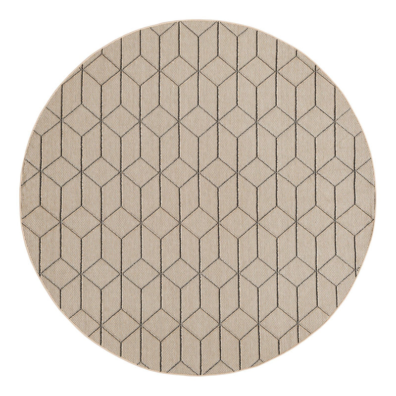 Tapis d'extérieur à treillis, Rond 7 pi 10 po