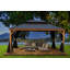 Pavillon de jardin à toit rigide Kozyard Apollo, structure en aluminium enduit de bois avec toit en acier galvanisé-98450986