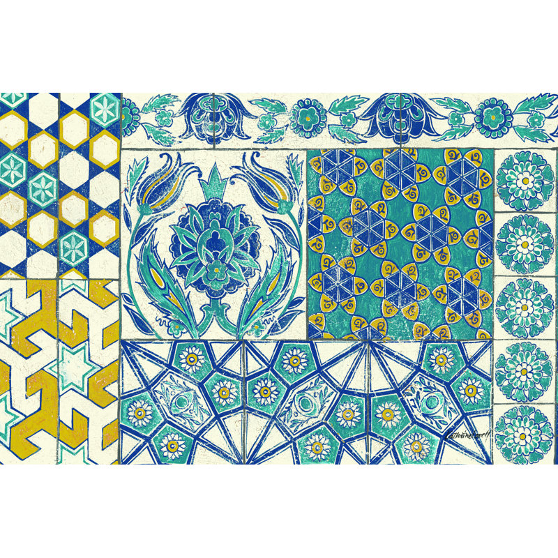 " Turkish Tiles Exotic I " by Kathrine Lovell, 36" H x 24" W x 1.25" D