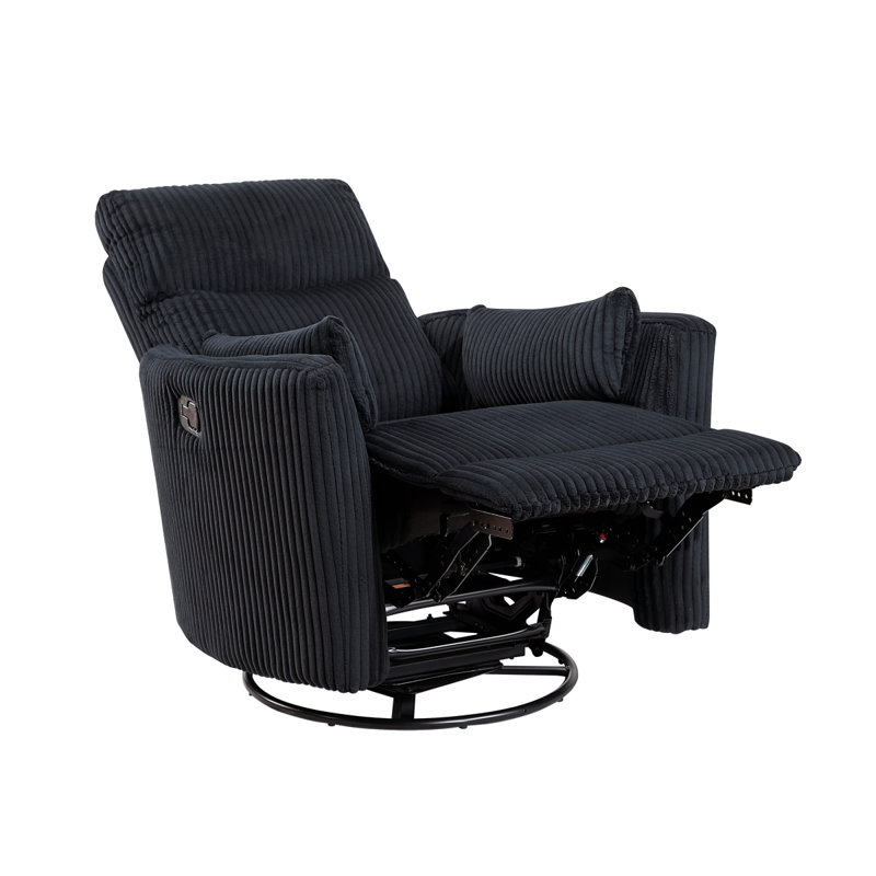 Fauteuil inclinable et pivotant noir Traverse