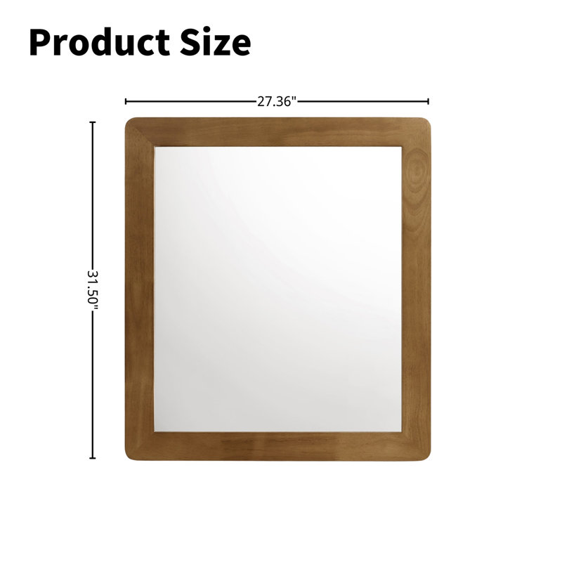 Roundhill Furniture Vichy Wood Mirror
