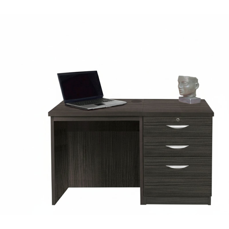 Walshaw Solid Wood Base Writing Desk, Black Havana