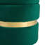 40cm Wide Velvet Cylinder Standard Ottoman with Storage-483360350