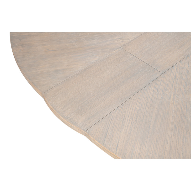Kelso Equestrian Round Oak Pedestal Dining Table, 30"H x 66"L x 66"W, Moonskin