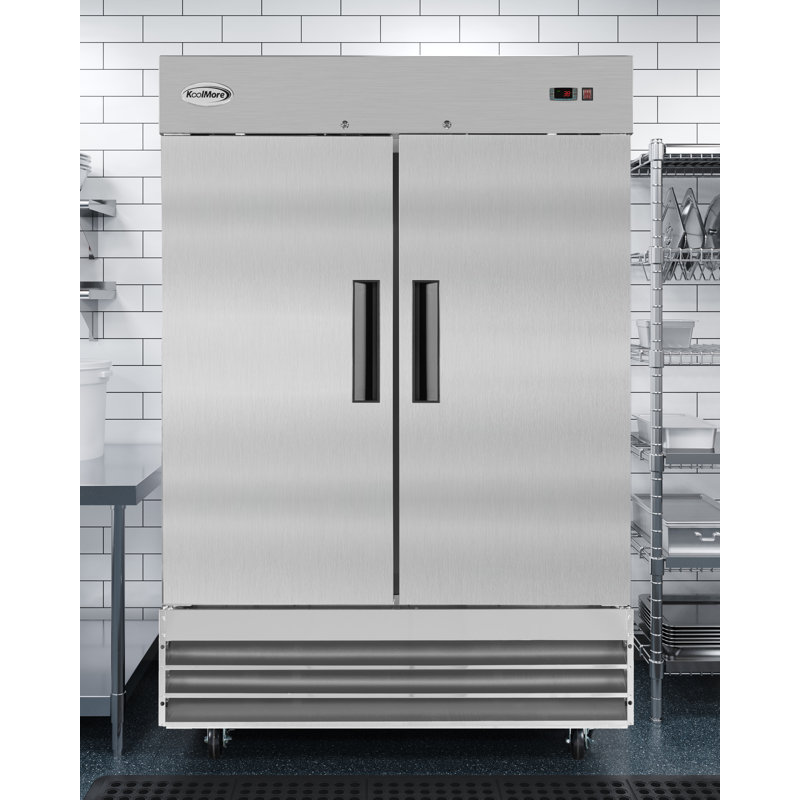 47 cu. ft. Commercial 2 Solid Door Reach In Refrigerator in Stainless Steel