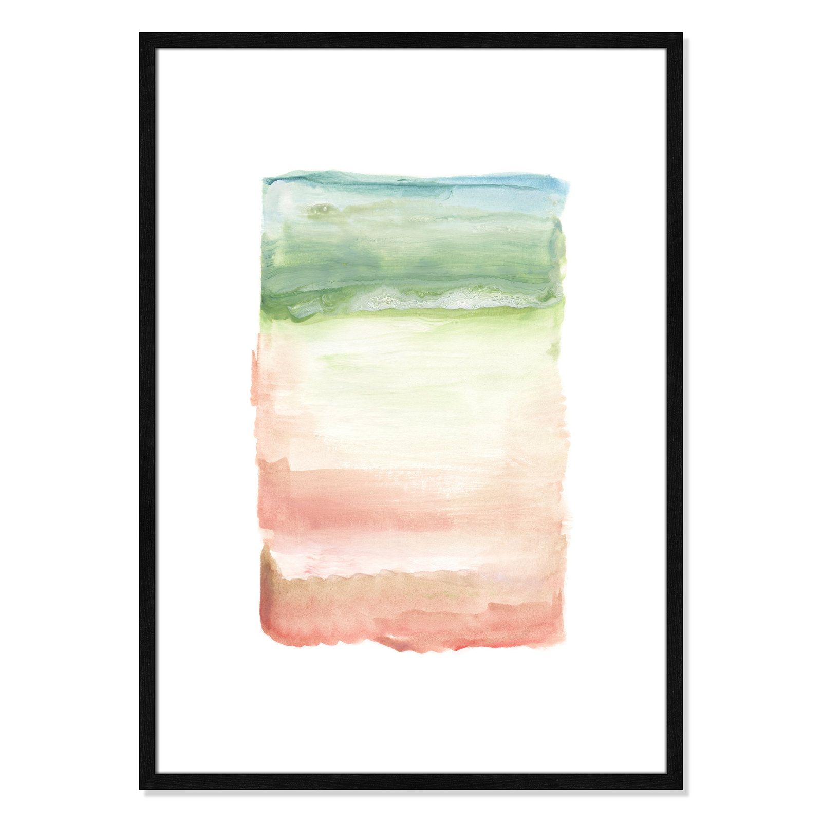 Nabi "Skye I" Print, 35.5" H x 25.5" W x 0.75" D, Black Framed Paper