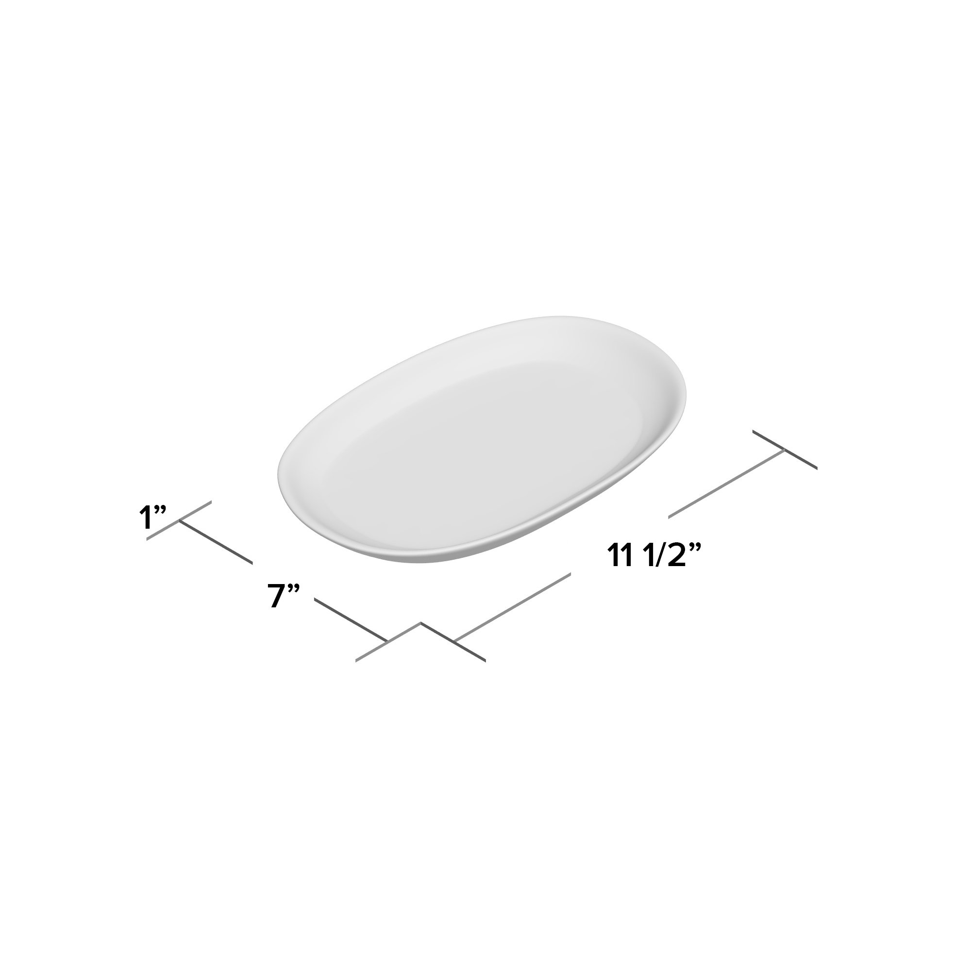 Mariessa Oval Platter, 1" H x 7" W x 11.5" D