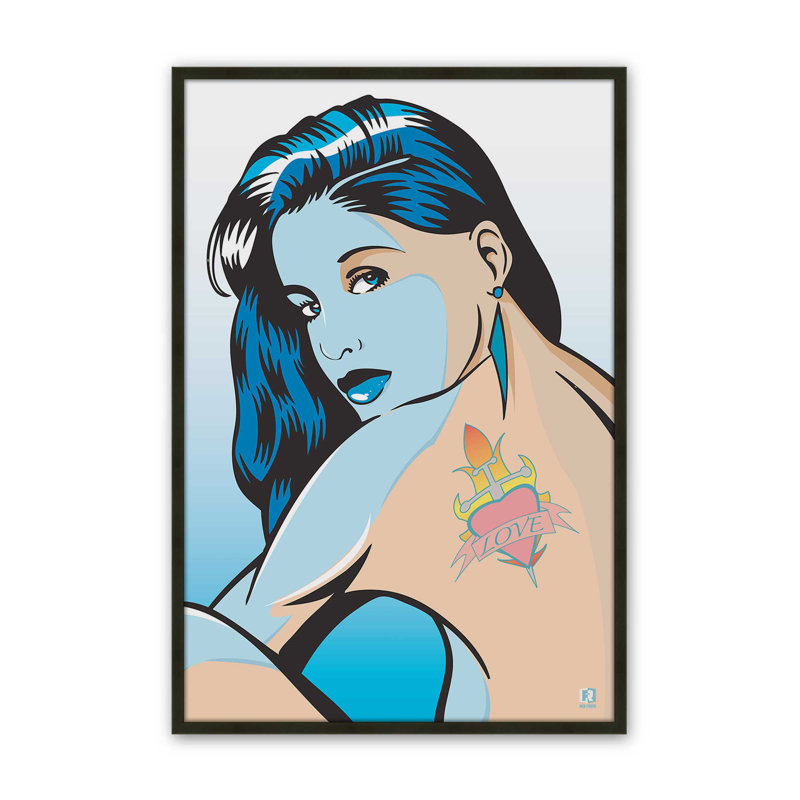 Encre et expression, Framed Print without Mat, H 15 po x l 12 po, Noir satiné