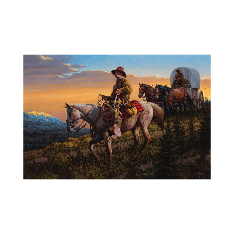 «On Timberline Pass» par Joe Velazquez - peinture sur toile tendue, H 8 po x l 12 po x P 0,75 po