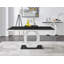 Scottsmoor Modern High Gloss & Glass Dining Table with 6 Luxury Faux Leather Chairs-1928246334