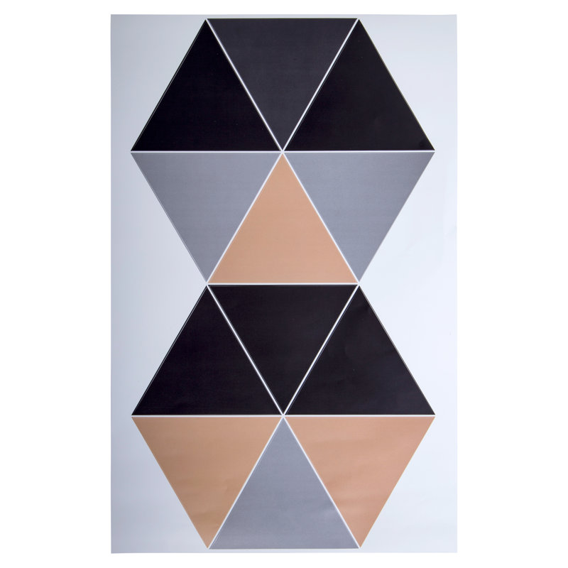 Abstract Wall Decal, Black/Gray