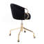 Chaise de travail en métal doré et velours-1093666231