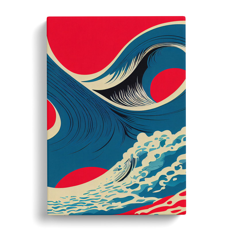 XC1022-3540X Pop Art Ocean Wave No.1 - Wrapped Canvas Print, 60cm H x 40cm W x 3cm D