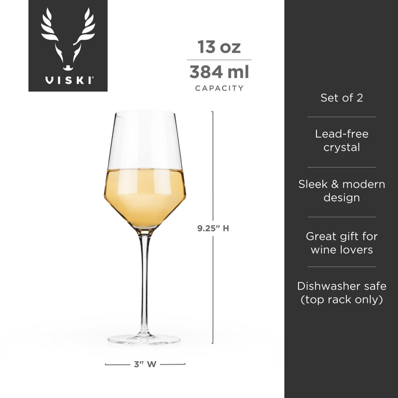 Raye Angled Crystal Chardonnay Glasses